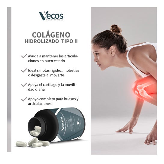 Vecos Nucoceuticals Colágeno Hidrolizado Tipo II 160caps