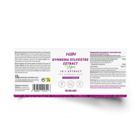 HSN Extracto de Gymnema Sylvestre 15:1 300mg 120vcaps