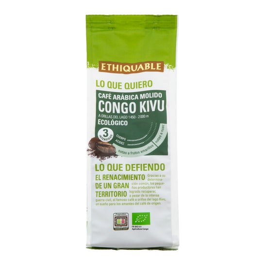 Ethiquable Caffè Biologico Congo Kivu Macinato Premium 250g