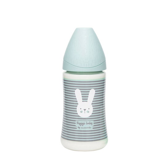 Suavinex Biberón Premium Tetina Redonda 270ml +0m Lineas Verdes 1ud
