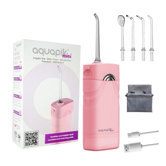 Aquapik Mini Irrigador Dental Portátil Rosa