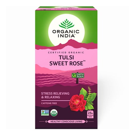 Bio Indien Tulsi Schlaf Infusion Rose 25 Sachets