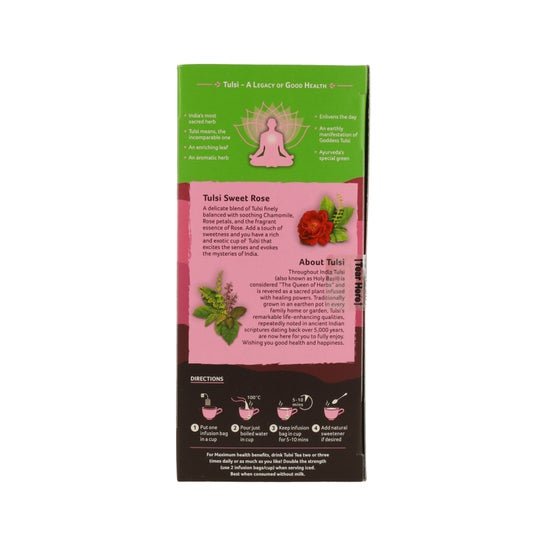 Organic India Tulsi Sweet Rose 25 Sobres