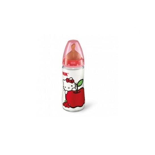 Nuk Babyflasche Erste Wahl Hello Kitty Latexsauger Größe 1 Öffnung T-L 300ml