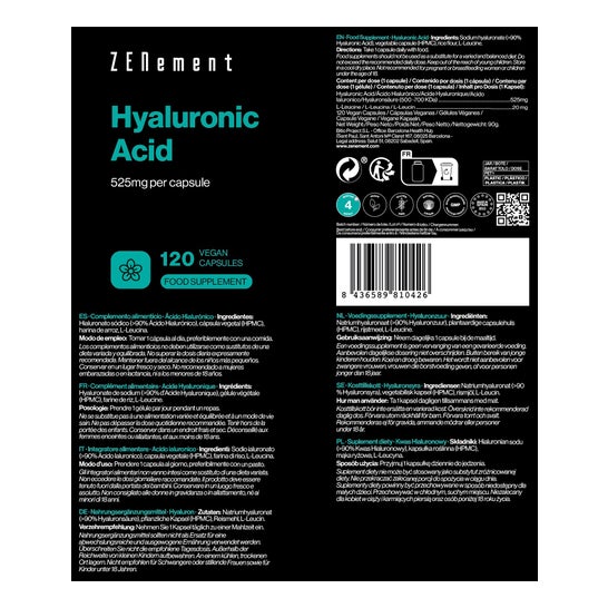 Zenement Ácido Hialurónico 540mg 90 caps