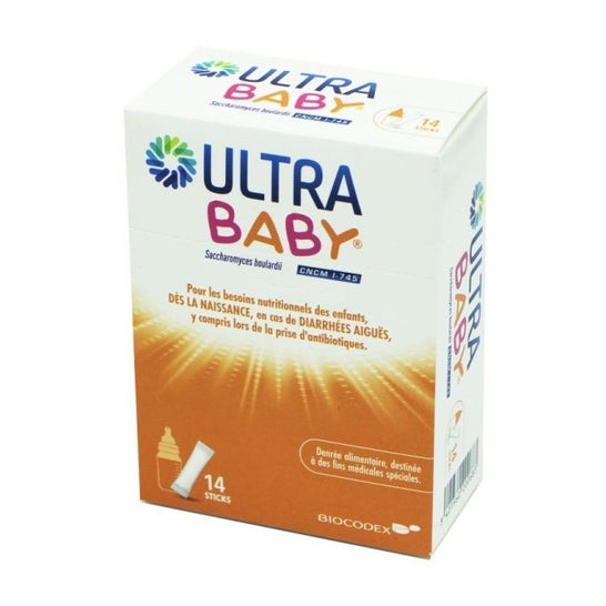 ULTRA BABY Antidiarrhölpulver Box mit 14 Sticks