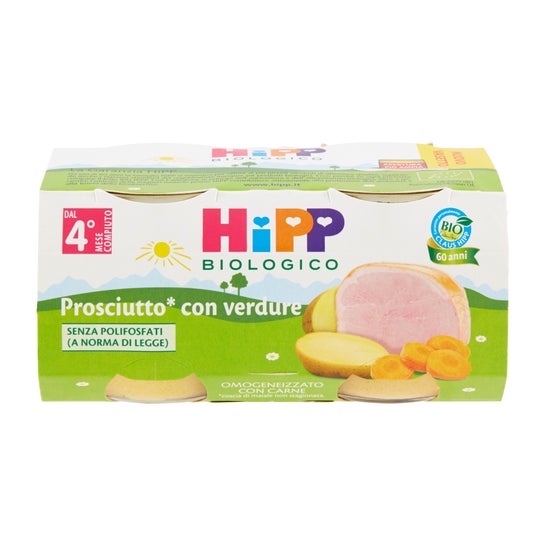 Hipp Bio Papilla Jamón Cocido Verduras 2x80g