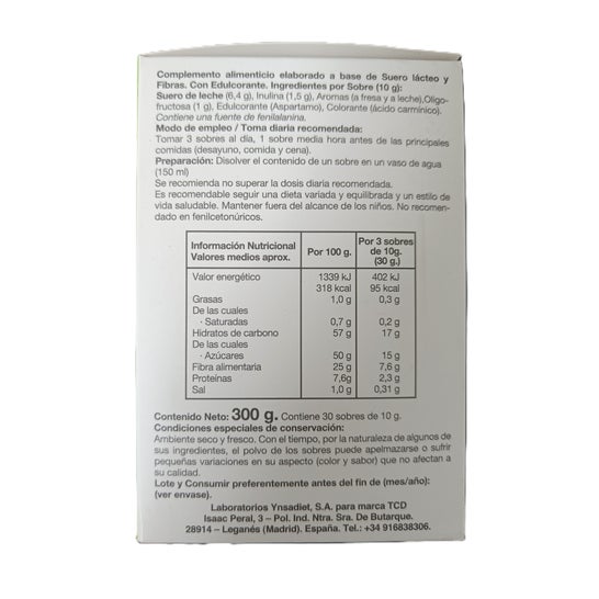 Batido Flavored morango da proteína Molk da Tcd 30 envelopes