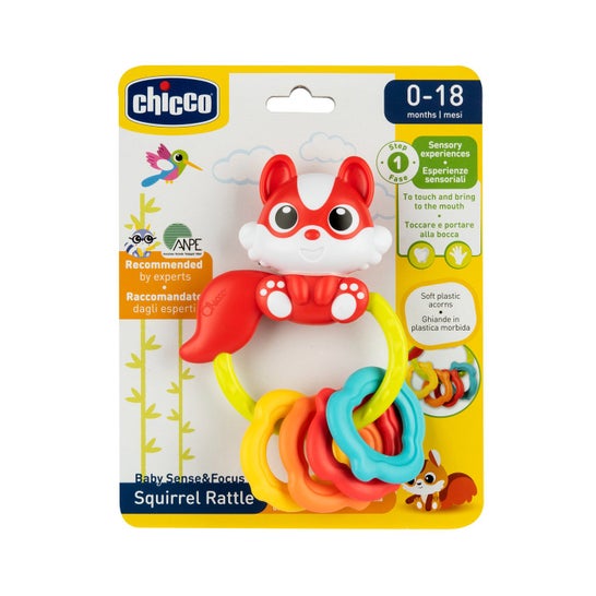 Chicco Red Squirrel Rattle 1 pc