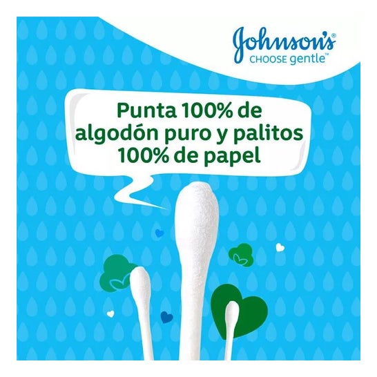 Johnson'sBaby 100% Cotton Baby Swabs 100 szt Johnson'sBaby 100% Cotton Baby Swabs 100 szt