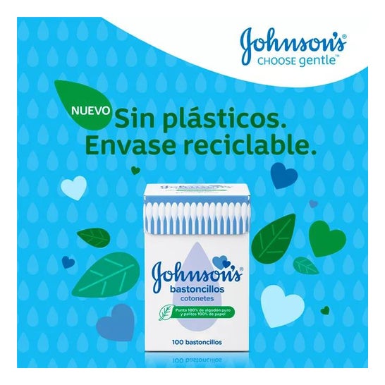 Johnson'sBaby 100% Cotton Baby Swabs 100 szt Johnson'sBaby 100% Cotton Baby Swabs 100 szt