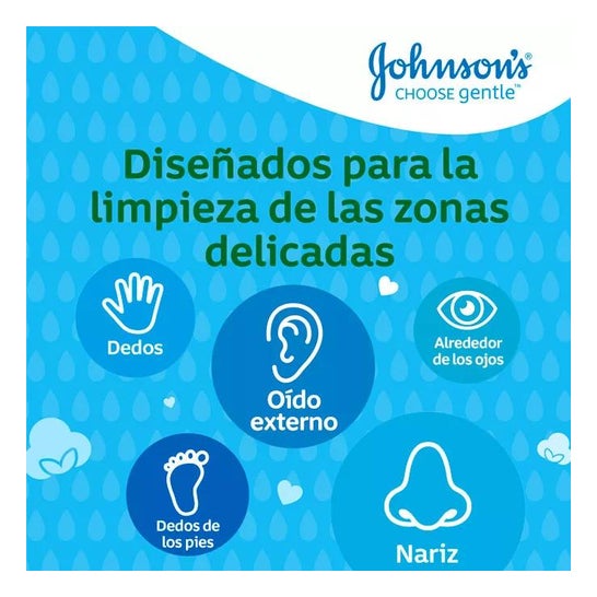 Johnson'sBaby 100% Cotton Baby Swabs 100 szt Johnson'sBaby 100% Cotton Baby Swabs 100 szt