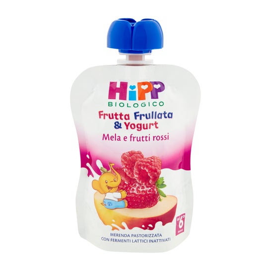 Hipp Bio Puré Fruta Manzana Frutos Rojos Yogurt 90g