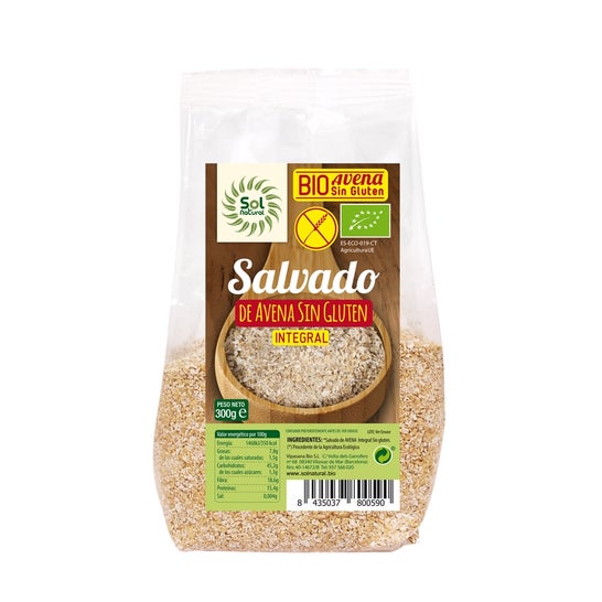 Solnatural Salvado Avena sin Gluten Integral Bio 300g