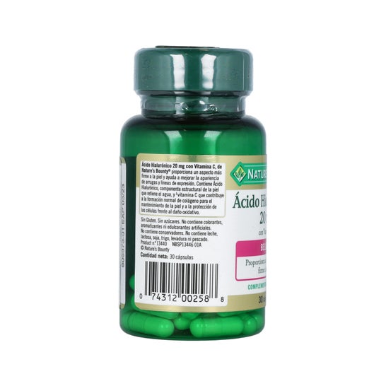 Nature's Bounty Ácido Hialurónico 20 mg Vitamina C 30 caps