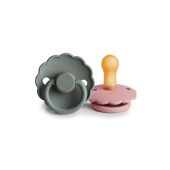 Frigg Pack Chupete Daisy French Gray Baby Pink 6-18M 2uds