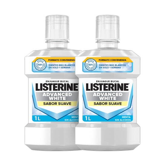 Listerine Advanced White Sabor Suave 2x1L