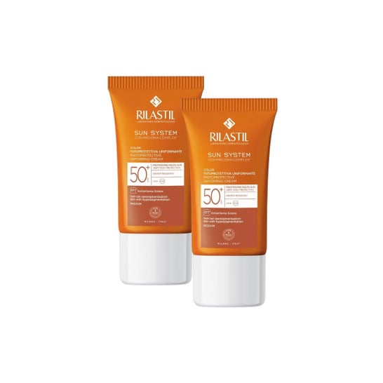 Rilastil Sun System Emulsione Solare Viso Colorata SPF50+ 2x40 ml