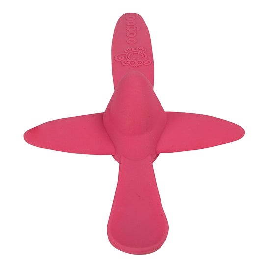 Oogaa Spoon Silicone Spoon Airplane Pink 1pc