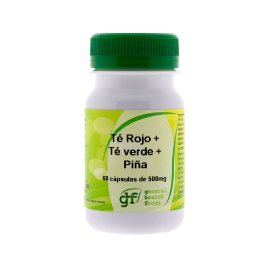 GHF Té Verde + Té Rojo + Piña 500 mg 60 caps