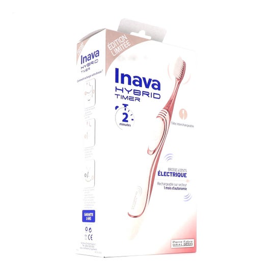 Inava Brosse a Dents Electrique Hybrid Timer rose