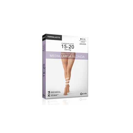 Farmalastic Medium Long Lace Light Compression L Camel 1 Par