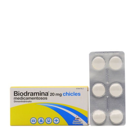 Biodramina 20mg 6 chicles medicamentosos