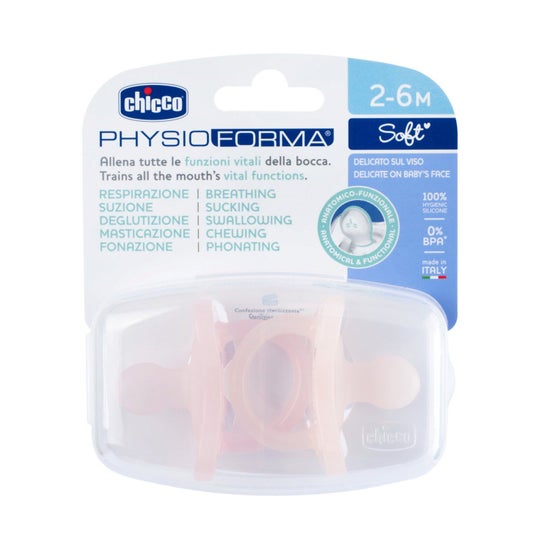 Chicco Physioforma Soft 2-6M Chupete Silicona Rosa 2uds