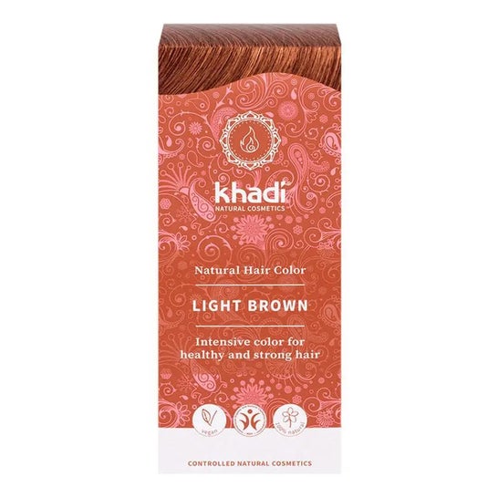 Khadi Tinte Castaño Claro 100% Vegetal 100g Khadi Tinte Castaño Claro 100% Vegetal 100g