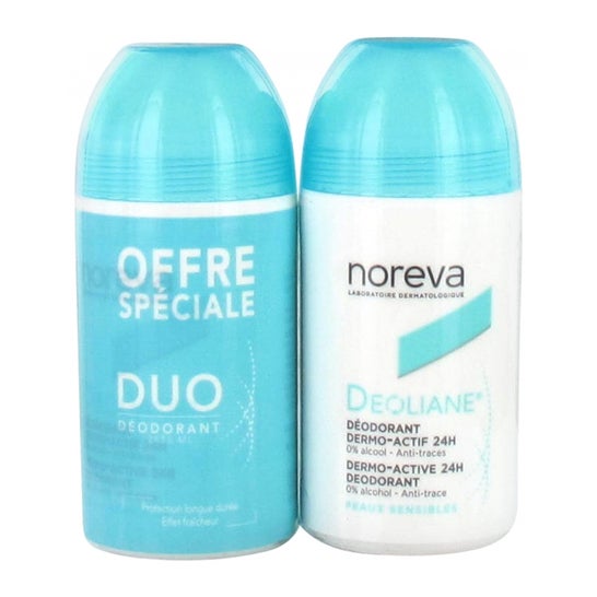 Noreva Deoliane Deodorant Roll-on 24h 2x50ml