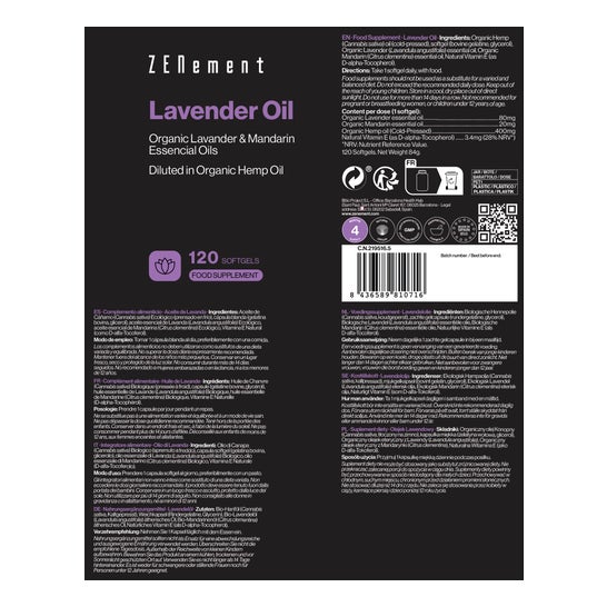 Zenement Aceite de Lavanda 120 caps blandas