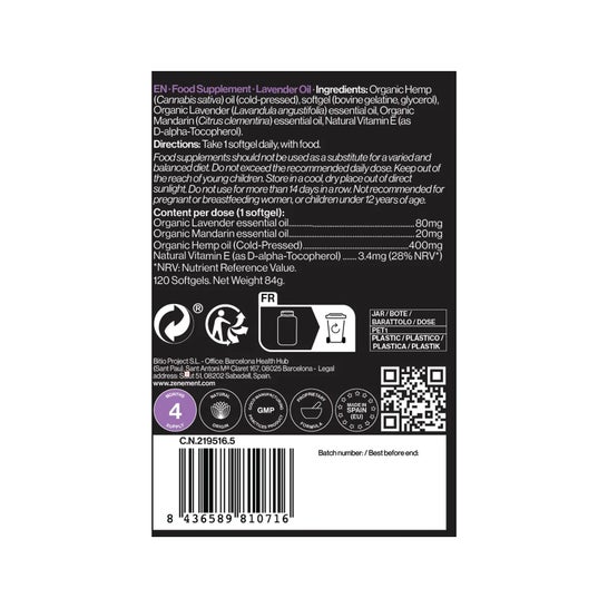 Zenement Aceite de Lavanda 120 caps blandas