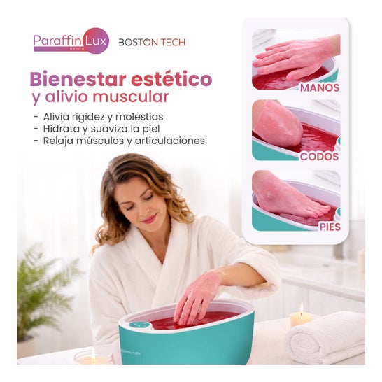 Boston Tech ParaffinLux Bagno di Paraffina per Mani 5L Con Cera Verde