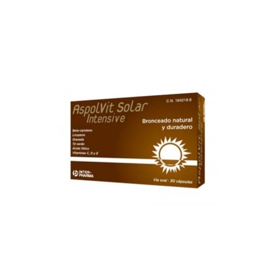Aspolvit solar intensive Bronceado Natural y duradero 30cáps