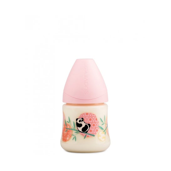 Suavinex Butelka do butelek fizjologiczny smoczek Panda Pink 150ml