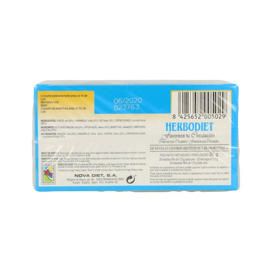 Herbodiet Favorece Tu Circulac 20 Fil
