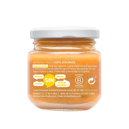 Smileat Tarrito Ecológico de Multifrutas Mango 130 g