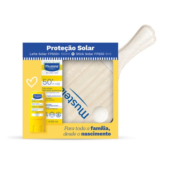 Mustela Pack Protección Bebé Leche Solar SPF50 100 ml + Stick 9 ml