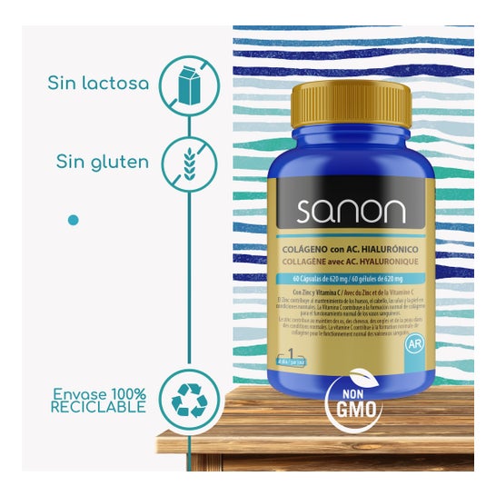Sanon Colágeno + Ácido Hialurónico 60caps