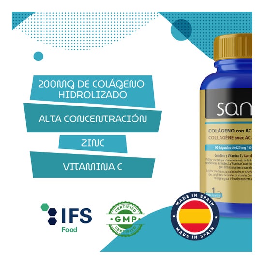Sanon Colágeno + Ácido Hialurónico 60caps