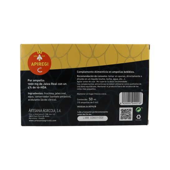 Artesanía Agrícola Apiregi C Jalea Real 10 Amp