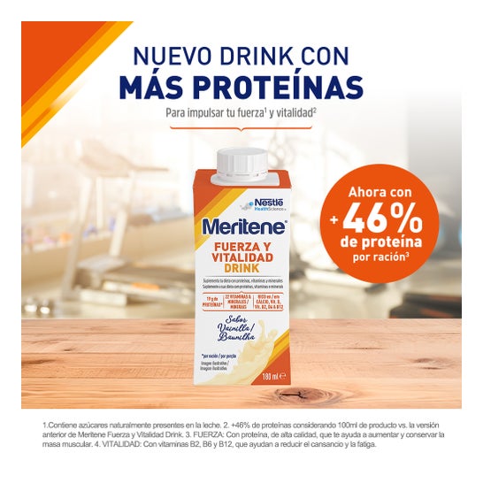 Meritene Fuerza y Vitalidad Drink Vainilla 6x180 ml