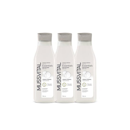 Mussvital Essentials Gel De Baño Fórmula Original 3x750ml