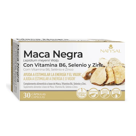 Natysal Maca Negra Vitamina B6 Selenio Zinc 30caps