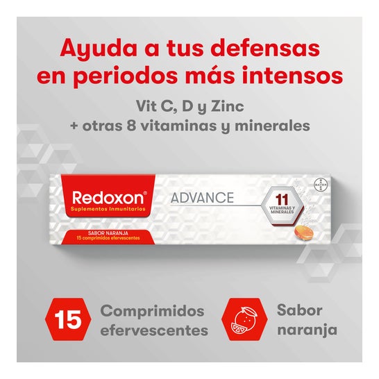 Redoxon Advance Vitamina C Defensas 15 Comprimidos Efervescentes