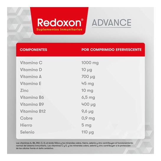 Redoxon Advance Vitamina C Defensas 15 Comprimidos Efervescentes