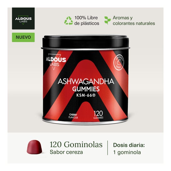 Aldous Labs Ashwagandha Sabor Cereza 120 gummies