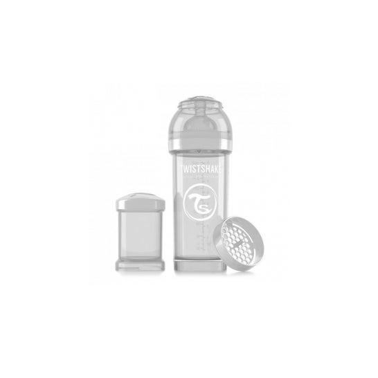 Twistshake Biberon Anticolico 260 ml Blanco