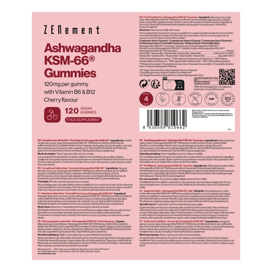 Zenement Ashwagandha KSM-66® 120 Gominolas Veganas