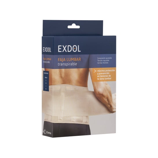 Exdol Elastic Breathable Beige Lumbar Girdle T-L 1ud